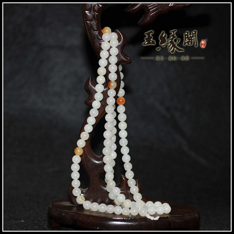 和田玉白玉108颗项链/手链（6mm）