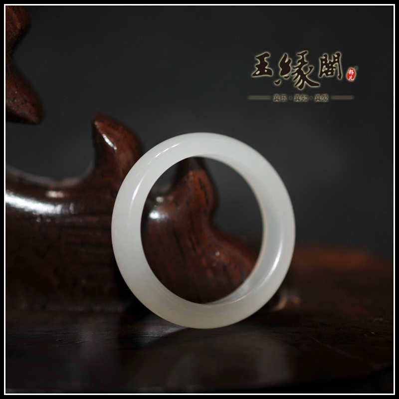 和田玉白玉 指环/戒指（18.9mm）