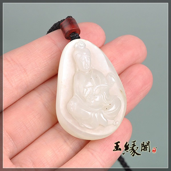 白玉籽挂件 观音