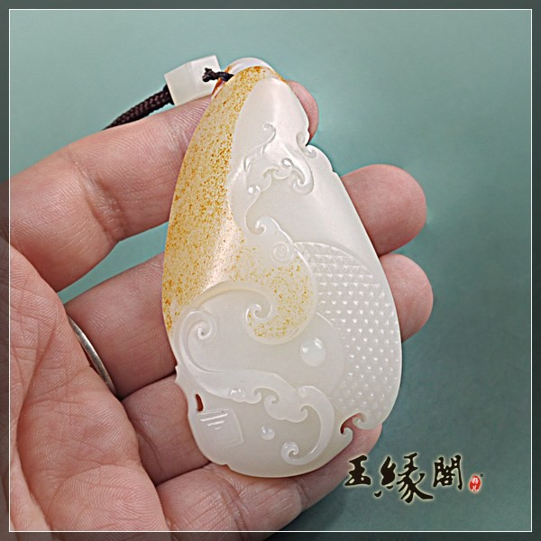 羊脂玉籽料把件 天佑
