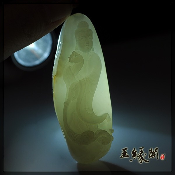 白玉籽料挂件 观音