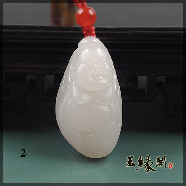 羊脂玉籽料挂件 笑佛【两款】
