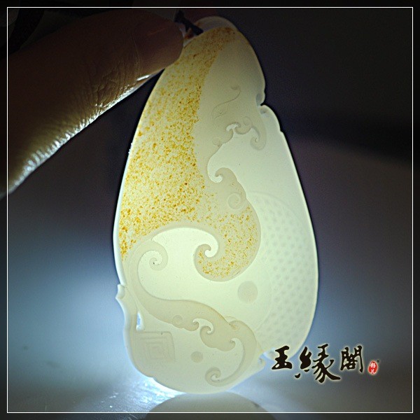 羊脂玉籽料把件 天佑