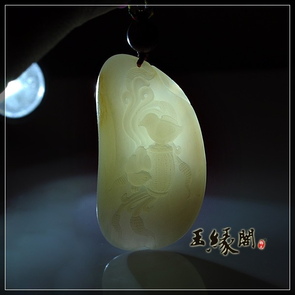 白玉籽料挂件 丰收