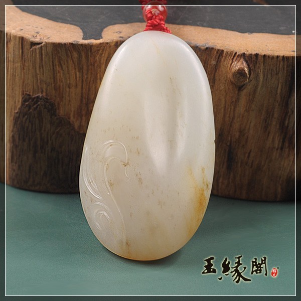 白玉籽料挂件 岁岁平安