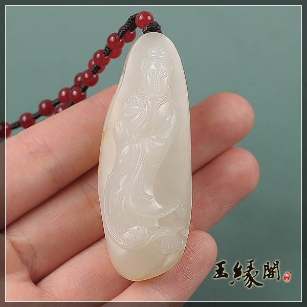 白玉籽料挂件 观音