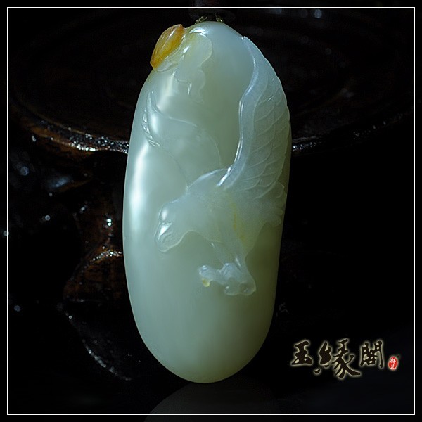 白玉籽料挂件 大展宏图