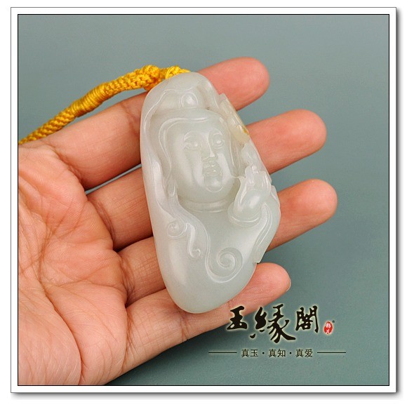 白玉籽料把件 花开见佛