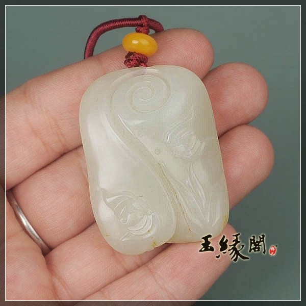 白玉籽料挂件 祝福