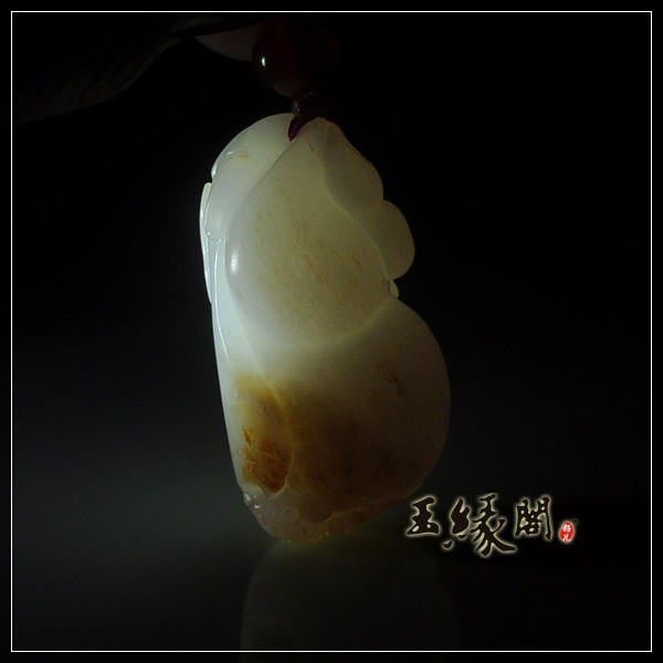 白玉籽料挂件 福禄