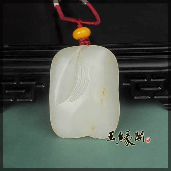 白玉籽料挂件 祝福