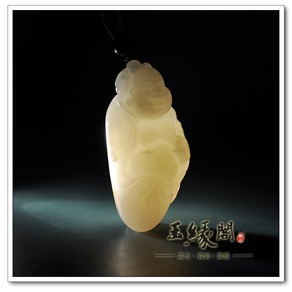 白玉籽料挂件 佛引福来