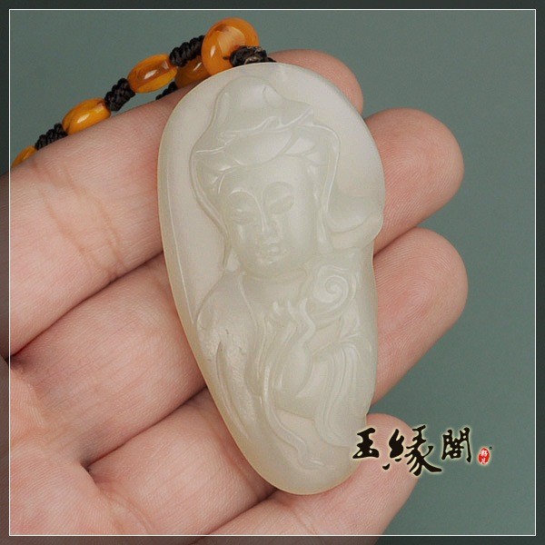 白玉籽料挂件 观音