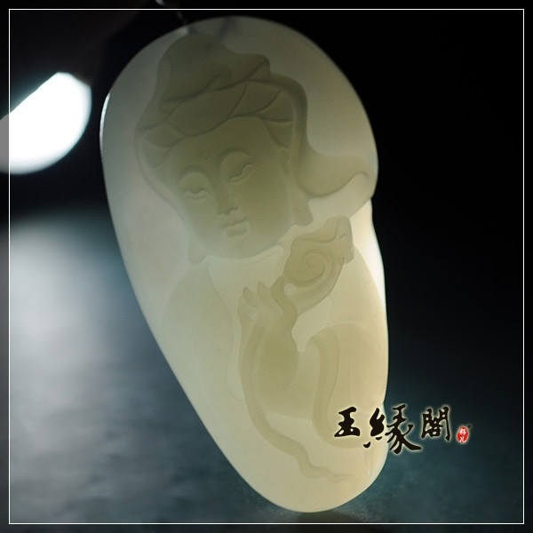 白玉籽料挂件 观音