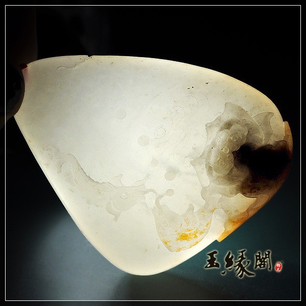 白玉籽料挂件 连年有余