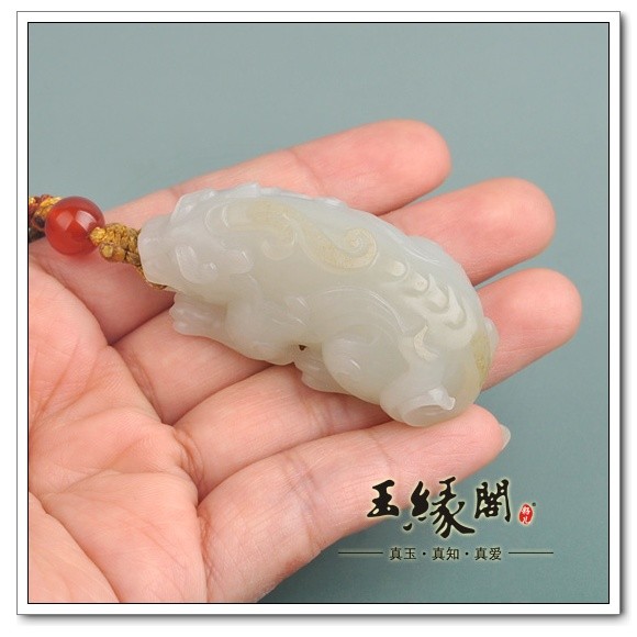 白玉籽料把件 貔貅