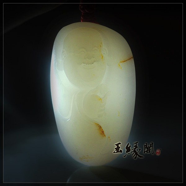 白玉籽料挂件 无量寿佛