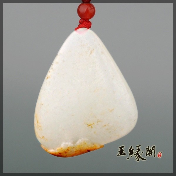 白玉籽料挂件 连年有余