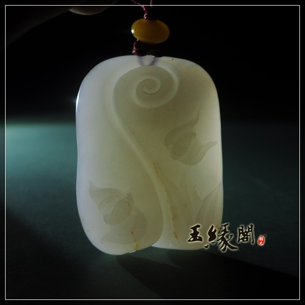 白玉籽料挂件 祝福