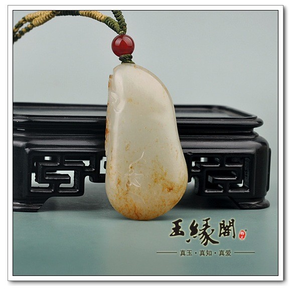 白玉籽料挂件 富贵长寿