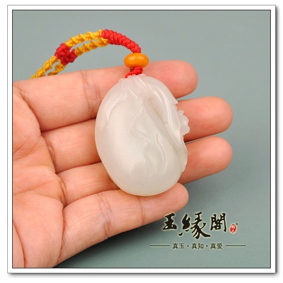 羊脂玉籽料挂件 代代封侯
