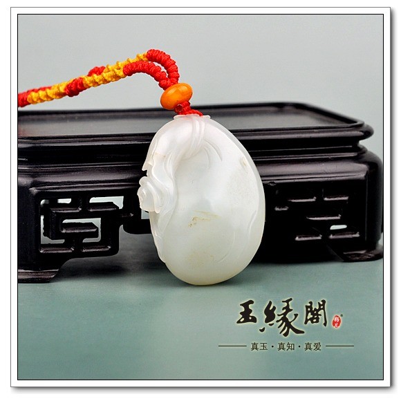 羊脂玉籽料挂件 代代封侯