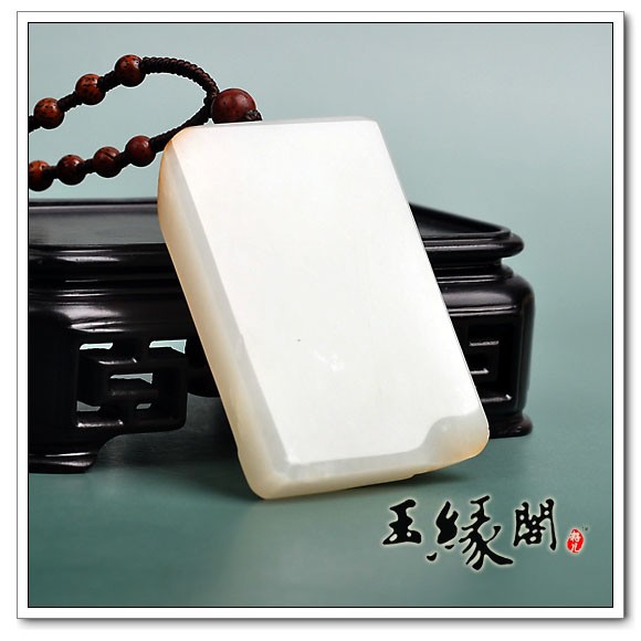 羊脂玉籽料牌 佛如意