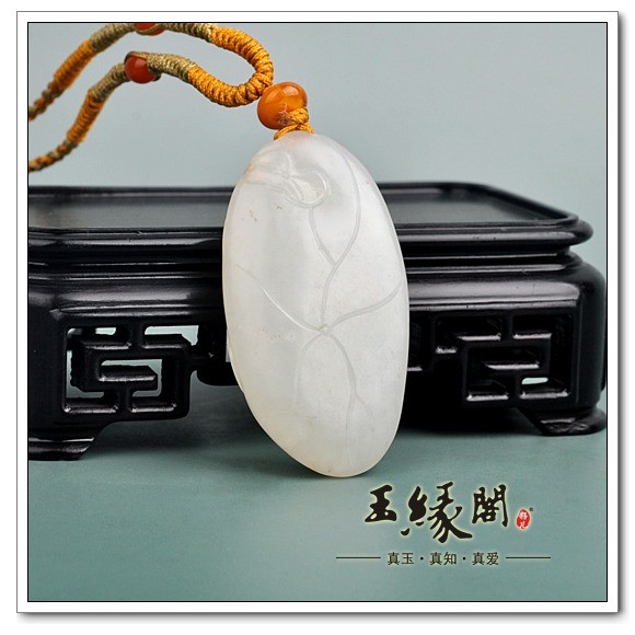 羊脂玉籽料挂件 恩爱