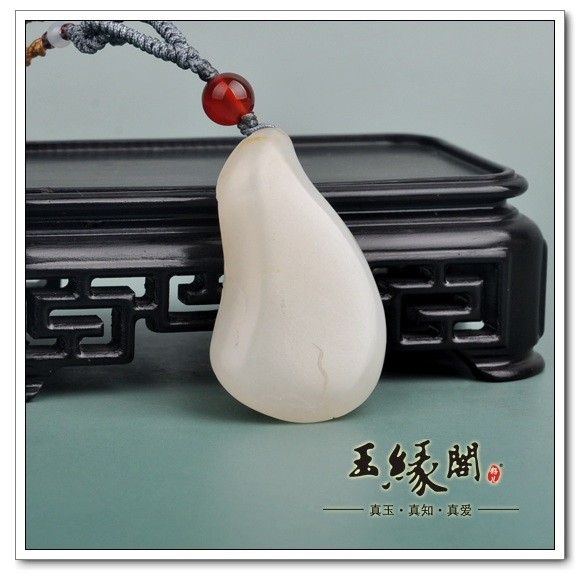 羊脂玉籽料挂件 月兔