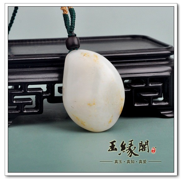 白玉籽料挂件 喜登连科