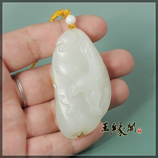 白玉籽料挂件 大展宏图