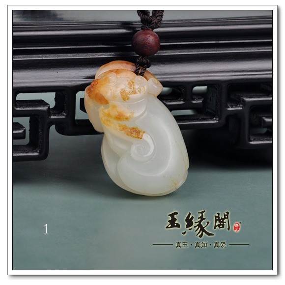 白玉籽料挂件 吉祥