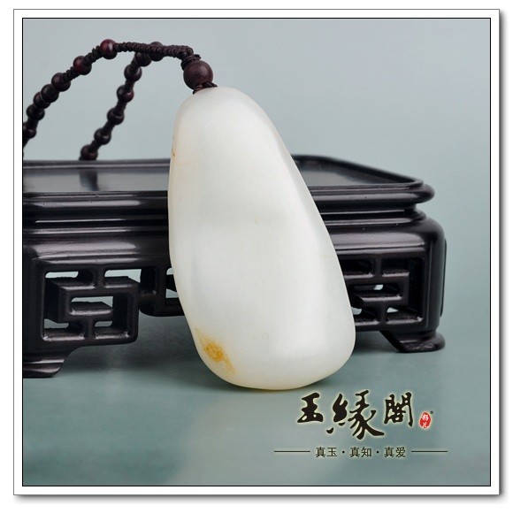 羊脂玉籽料挂件 观音