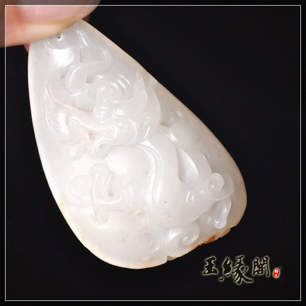 白玉籽料把件 腾龙