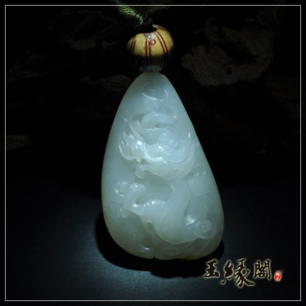 白玉籽料把件 腾龙