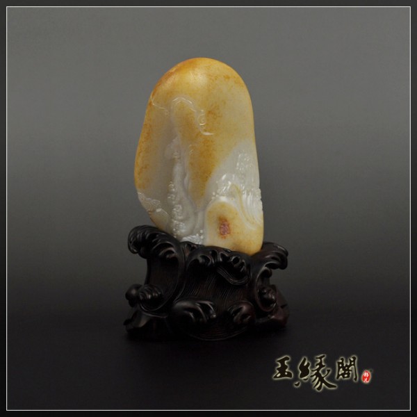 洒金皮摆件 寿山福海