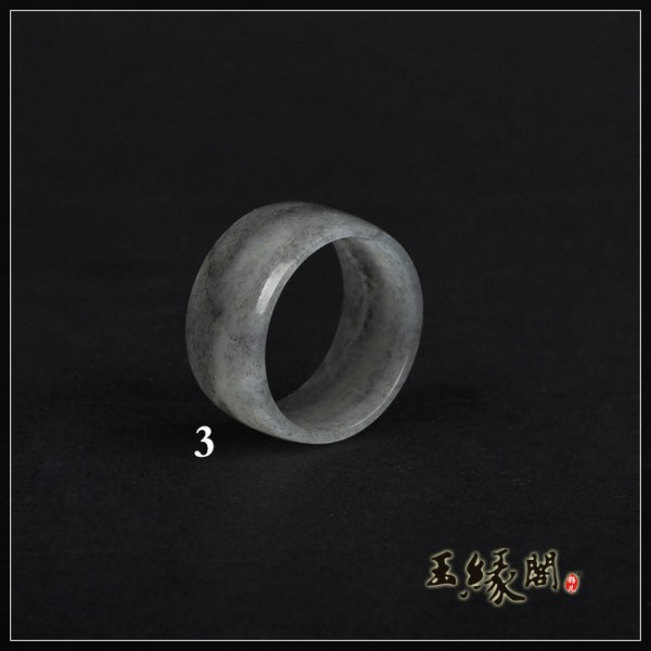 墨玉青花籽料指环