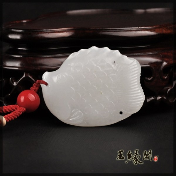 白玉籽料把件 神仙鱼