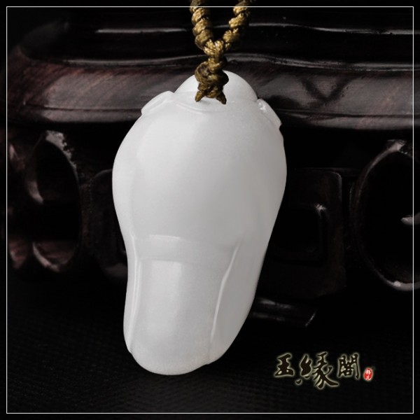 羊脂白玉挂件 财神