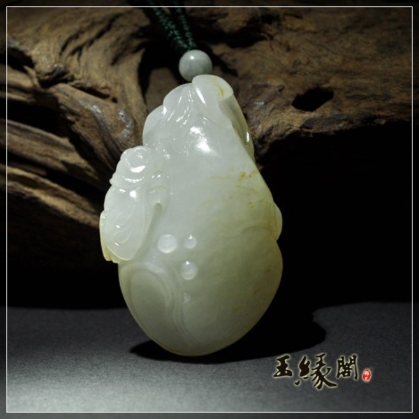 白玉籽挂件 节节高升
