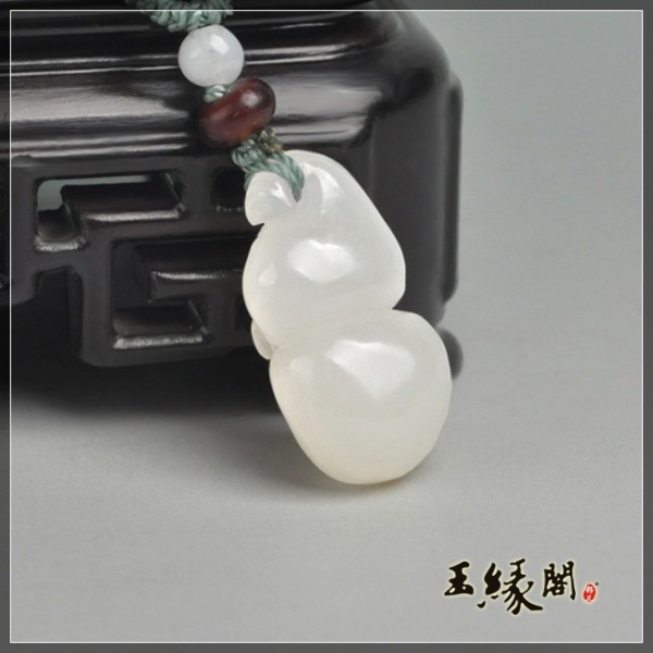 羊脂玉挂件 福禄万代